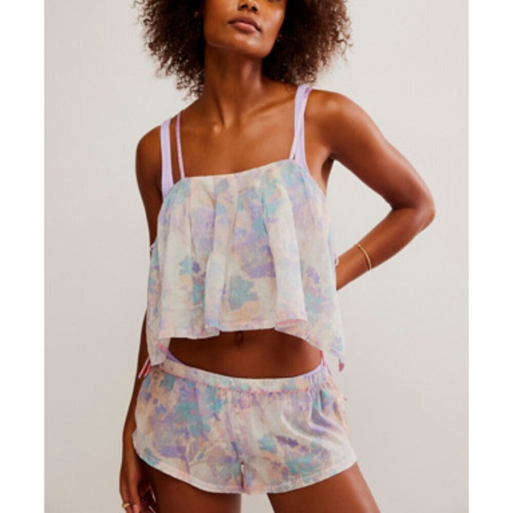 Free People Forget Me Not Pajama Set Intimates S